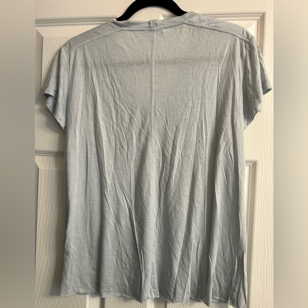 Helmut Lang Sky Blue V-Neck T-Shirt - Picture 5 of 5